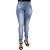 Calça Jeans Feminina Darlook Lavagem Azul Manchado - Imagem 2