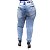 Calça Jeans Cheris Plus Size Skinny Manchada Wesliane Azul - Imagem 2
