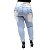 Calça Jeans Credencial Plus Size Rasgadinha Skinny Lahara Azul - Imagem 1