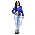 Calça Jeans Feminna Deerf Plus Size Skinny Ingride Azul - Imagem 1