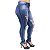 Calça Jeans Feminina Deerf Rasgadinha Skinny Jocieila Azul - Imagem 2