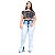 Calça Jeans Credencial Plus Size Flare Manchada Kayte Azul - Imagem 2
