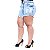 Shorts Jeans 23 Graus Plus Size Rasgadinho Lucilania Azul - Imagem 3