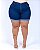 Shorts Meia Coxa Jeans Ane Plus Size Rhayma Azul - Imagem 1