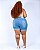 Shorts Meia Coxa Jeans Plus Size Leidneia - Imagem 5