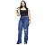 Calça Jeans Feminina Cambos Plus Size Flare Juciele Azul - Imagem 1