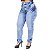 Calça Jeans Feminina Latitude Plus Size com Cinta Nara Azul - Imagem 4