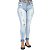 Calça Jeans Feminina Rasgada Modelo Cigarrete Mini Blue com Strass - Imagem 1