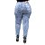 Calça Jeans Meitrix Plus Size Skinny Rasgadinha Maina Azul - Imagem 3
