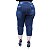 Calça Jeans Feminina Credencial Plus Size Cropped Willy Azul - Imagem 3