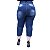 Calça Jeans Feminina Credencial Plus Size Cropped Darly Azul - Imagem 2