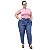 Calça Feminina Cambos Plus Size Clochard Claudelaine Azul - Imagem 1