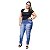 Calça Jeans Credencial Plus Size Cigarrete Regines Azul - Imagem 1
