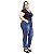 Calça Jeans Feminina Uvx Plus Size Cigarrete Allen Azul - Imagem 1