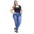 Calça Jeans Feminina Uvx Plus Size Cigarrete Lianne Azul - Imagem 1
