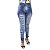 Calça Jeans Legging Feminina Hevox Modelo Hot Pant Rasgada com Cintura Alta - Imagem 1