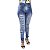 Calça Jeans Legging Feminina Hevox Modelo Hot Pant Rasgada com Cintura Alta - Imagem 1