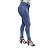 Calça Jeans Legging Feminina Meitrix Azul Escura Levanta Bumbum com Bolsos - Imagem 1