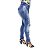 Calça Jeans Feminina Deerf Rasgada Modelo Legging Levanta Bumbum - Imagem 2