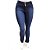 Calça Jeans Feminina Plus Size Cintura Alta Azul Carbono Credencial - Imagem 2