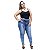 Calça Jeans Credencial Plus Size Clochard Thiessa Azul - Imagem 1