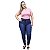 Calça Jeans Latitude Plus Size Clochard Erielma Azul - Imagem 1