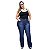 Calça Jeans Xtra Charmy Plus Size Flare Luciellen Azul - Imagem 1