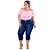 Calça Jeans Latitude Plus Size Cropped Joanine Azul - Imagem 6