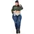 Calça Jeans Xtra Charmy Plus Size Skinny Ecila Azul - Imagem 1