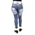 Calça Jeans Legging Feminina Cheris Azul Manchada Levanta Bumbum - Imagem 1