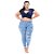 Calça Jeans Latitude Plus Size Skinny Dejanete Azul - Imagem 3