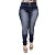Calça Jeans Feminina Helix Modelo Legging Escura Plus Size Cintura Alta - Imagem 1