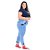 Calça Jeans Xtra Charmy Plus Size Capri Nery Azul - Imagem 3