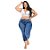 Calça Jeans Latitude Plus Size Jogger Fabielle Azul - Imagem 1