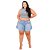 Shorts Jeans Leleh Plus Size Godê Nivelci Azul - Imagem 1