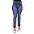 Calça Jeans Feminina Legging Credencial Azul Hot Pant Cintura Alta - Imagem 1