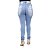Calça Jeans Feminina S Planeta Hot Pant Rasgada com Cintura Alta - Imagem 3