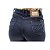 Calça Jeans Feminina S Planeta Hot Pant Escura com Cintura Alta - Imagem 4