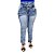 Calça Jeans Feminina Legging Helix Marmorizada Plus Size Cintura Alta com Elástico - Imagem 2
