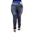Calça Jeans Feminina Legging Hevox Escura Plus Size Cintura Alta com Elástico - Imagem 1