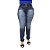 Calça Jeans Feminina Legging Hevox Escura Plus Size Cintura Alta com Elástico - Imagem 2