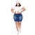 Saia Jeans Potencial Plus Size Wiana - Imagem 1