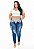 Calça Jeans Xtra Charmy Plus Size Skinny Deviene Azul - Imagem 1