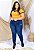 Calça Jeans Xtra Charmy Plus Size Jogger Winni Azul - Imagem 4