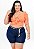 Shorts Jeans Potencial Plus Size Skinny Shelle Azul - Imagem 3