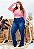 Calça Jeans Helix Plus Size Flare Aflania Azul - Imagem 3