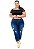 Calça Jeans Xtra Charmy Plus Size Jogger Francilaine Azul - Imagem 1