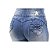 Calça Jeans Feminina Legging Meitrix Azul Manchada com Elástico - Imagem 4