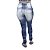Calça Jeans Feminina Legging Deerf Azul Manchada Hot Pants com Cintura Alta - Imagem 3