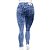 Calça Jeans Feminina Legging Cheris Azul Manchada Plus Size com Cintura Alta - Imagem 3